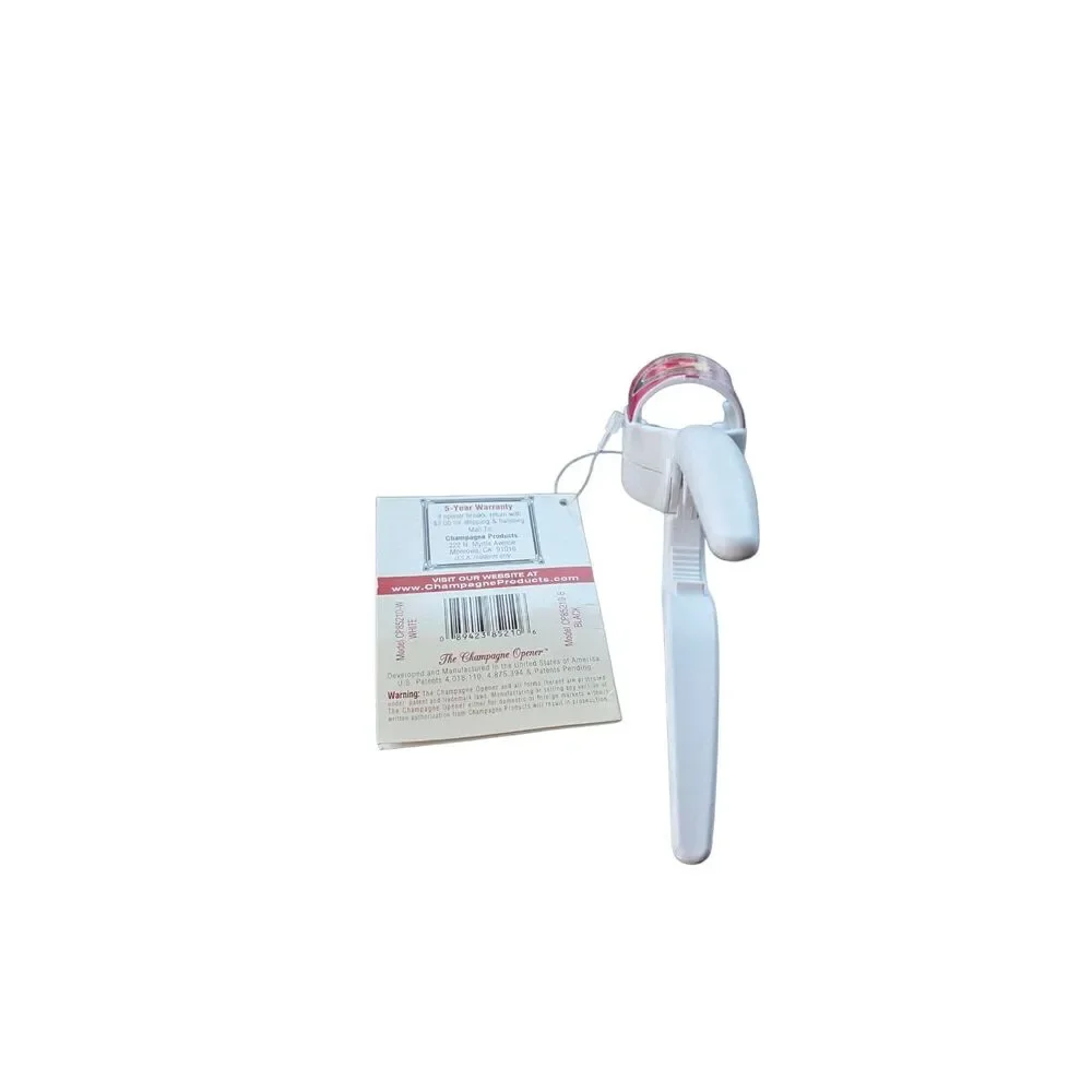 The Champagne Opener II NWT White Made USA Patented Cork Remover CP85210